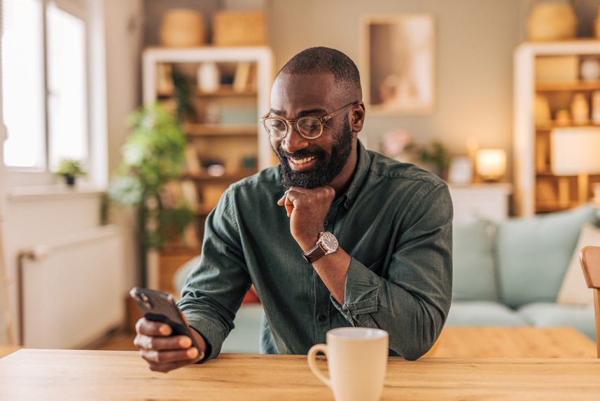 Man looking at his phone
