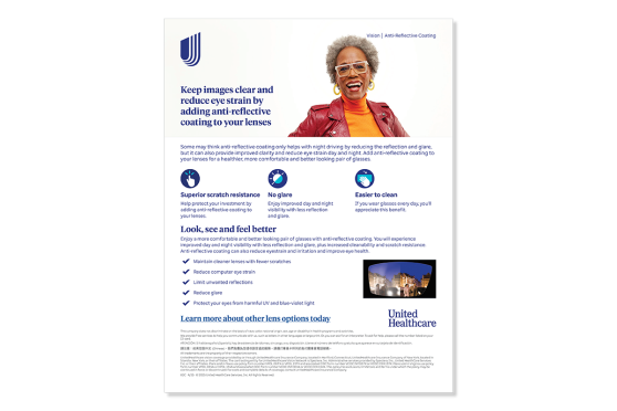 Smiling woman wearing glasses on PDF cover