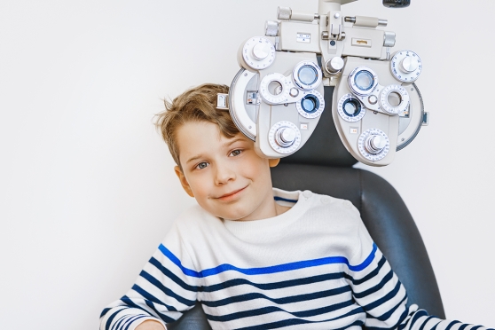 Person taking an eye test