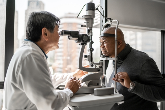Man getting an eye exam