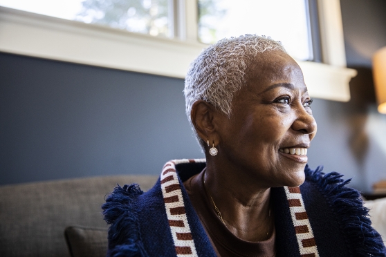 Woman smiling
