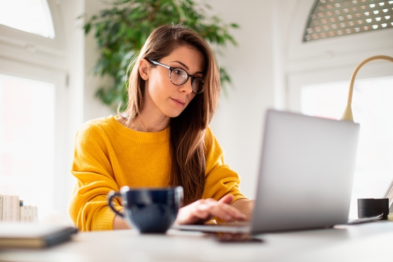 Person on a laptop